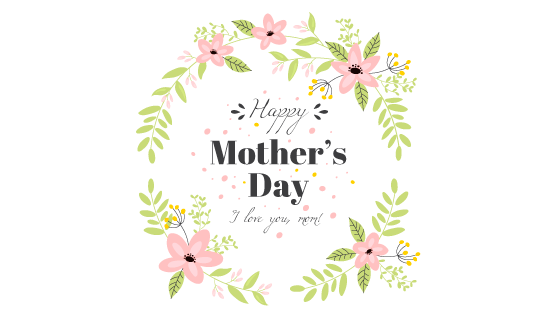 手绘漂亮花环母亲节矢量素材(AI/EPS/PNG)