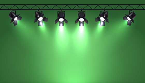 逼真的聚光灯和舞台矢量素材(EPS)