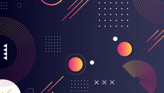 圆点和线条设计抽象背景矢量素材(AI/EPS)