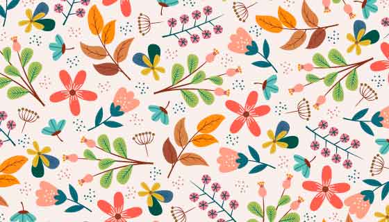 多彩小碎花背景矢量素材(AI/EPS/PNG)