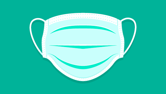 扁平风格医用口罩矢量素材(AI/EPS/PNG)