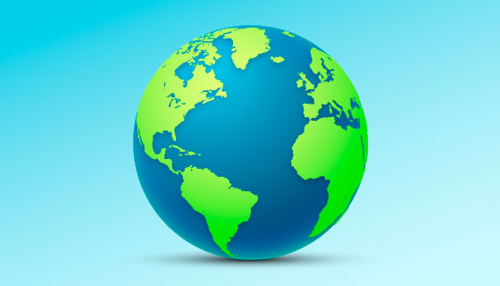 清晰的地球矢量素材(AI/EPS/PNG)