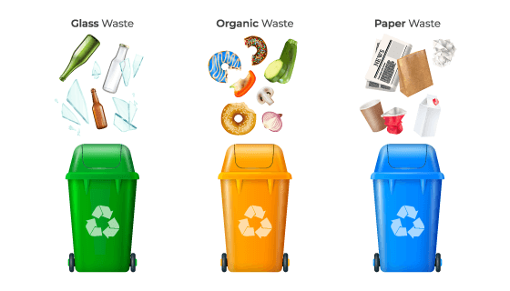 垃圾回收示意图矢量素材(EPS)