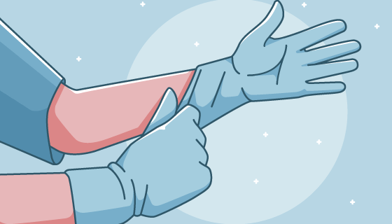 手绘风格防护手套矢量素材(AI/EPS)