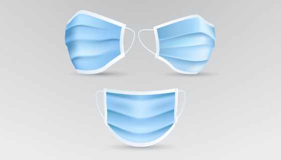 逼真的医用口罩矢量素材(AI/EPS/PNG)