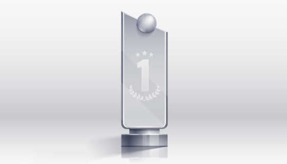 晶莹剔透的奖牌矢量素材(EPS)