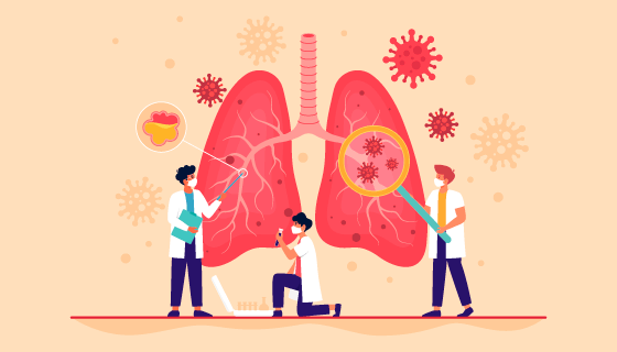 肺部感染冠状病毒概念设计矢量素材(AI/EPS)