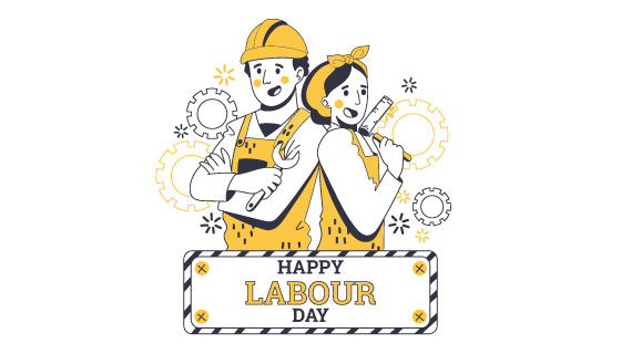 手绘工人设计劳动节矢量素材(AI/EPS/PNG)