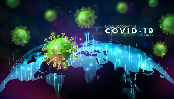 冠状病毒感染全球概念设计矢量素材(EPS)