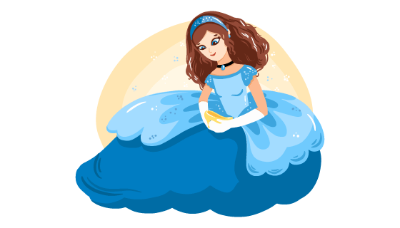 漂亮的公主矢量素材(AI/EPS/PNG)