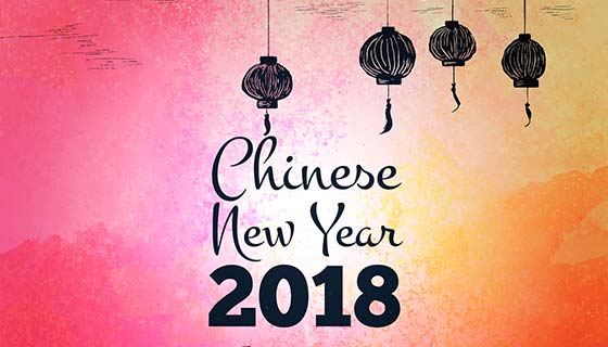 2018新年背景矢量素材(EPS/AI)