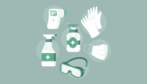 各种病毒防护装备矢量素材(AI/EPS/PNG)
