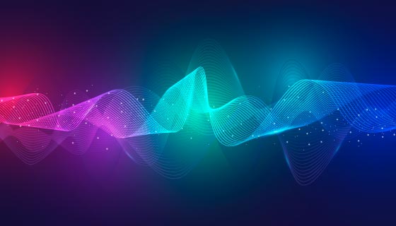 抽象多彩波浪背景矢量素材(AI/EPS)