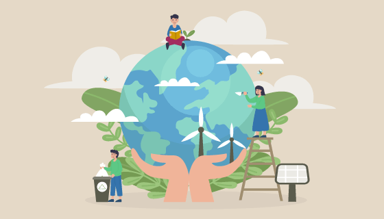 保护地球概念设计矢量素材(AI/EPS)