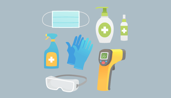 各种病毒防护装备矢量素材(AI/EPS/PNG)