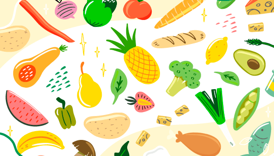 丰富多彩的有机水果蔬菜矢量素材(AI/EPS/PNG)