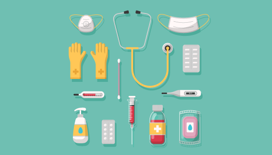 各种各样的病毒防护设备矢量素材(AI/EPS/PNG)