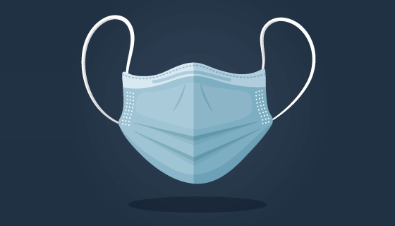 扁平风格一次性医用口罩矢量素材(AI/EPS/PNG)