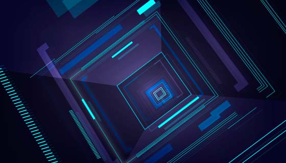 立体空间科技背景矢量素材(AI/EPS)