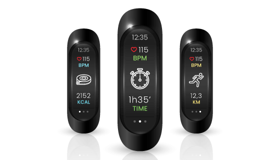 逼真的健身手环矢量素材(AI/EPS)