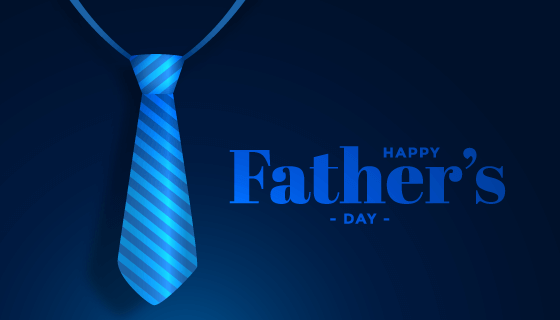蓝色领带父亲节背景矢量素材(EPS)