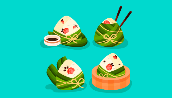 美味端午节粽子矢量素材(AI/EPS/PNG)