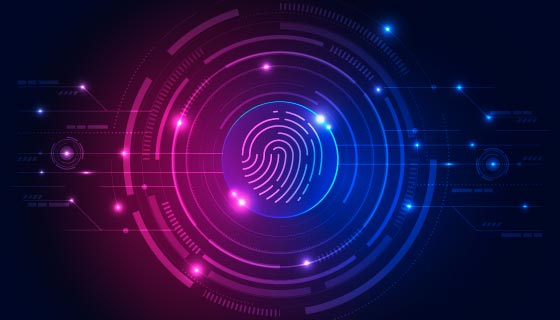 紫色指纹设计科技背景矢量素材(AI/EPS)