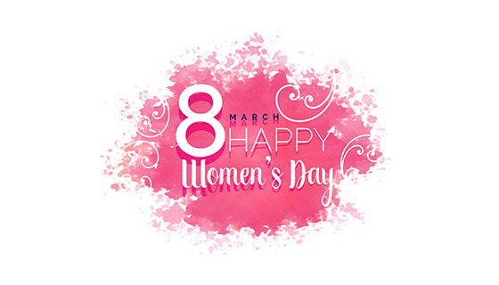 水彩妇女节背景矢量素材(EPS)