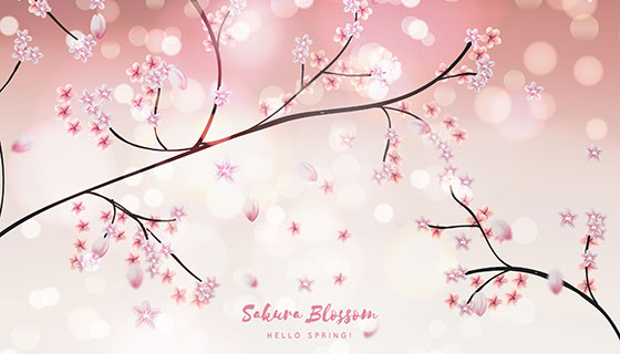 浪漫樱花矢量素材(EPS)