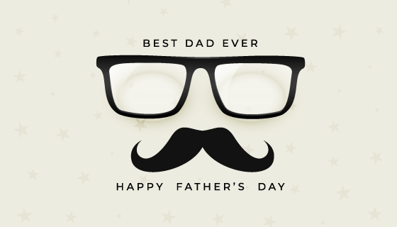 眼镜和胡子设计父亲节快乐矢量素材(EPS)