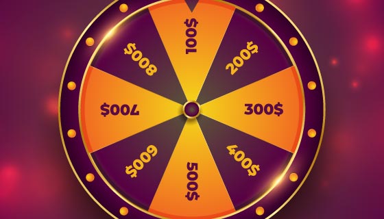 漂亮闪亮的幸运大转盘矢量素材(EPS)