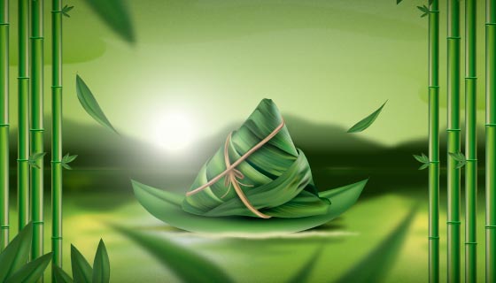 逼真的端午节粽子矢量素材(AI/EPS)