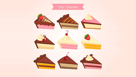9款手绘蛋糕矢量素材(EPS/AI/PNG)