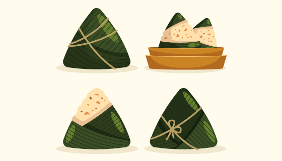 美味的粽子矢量素材(AI/EPS/PNG)