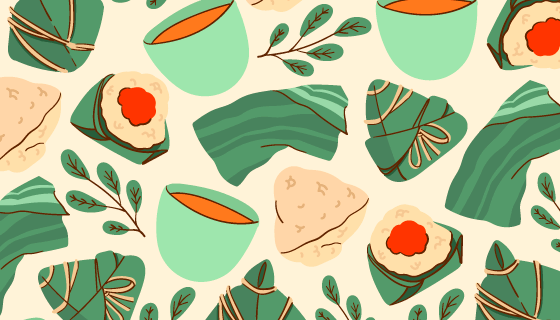 端午节粽子背景矢量素材(AI/EPS/PNG)