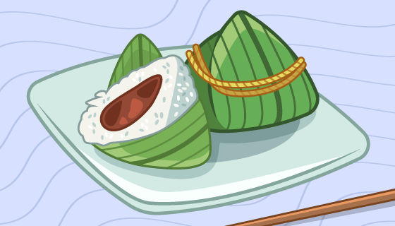 手绘端午节粽子矢量素材(AI/EPS/PNG)