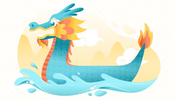 端午节龙舟矢量素材(AI/EPS)