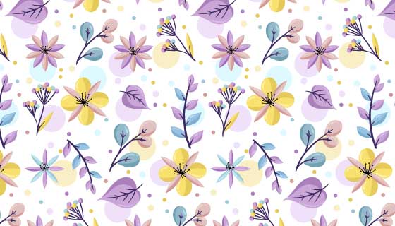 浅色花朵图案背景矢量素材(AI/EPS/PNG)