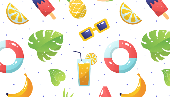 各种各样的元素夏天背景矢量素材(AI/EPS)