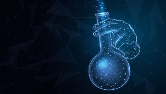 富有科技感的科学实验室背景矢量素材(AI/EPS)