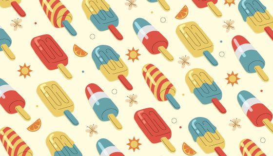 雪糕图案夏天背景矢量素材(AI/EPS/PNG)