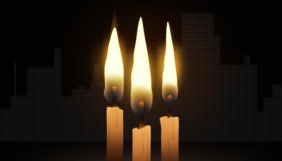 蜡烛哀悼受难者矢量素材(AI/EPS)