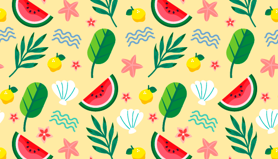 西瓜图案夏天背景矢量素材(AI/EPS/PNG)