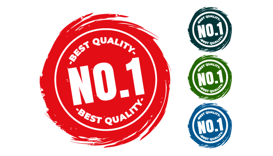 四种颜色圆形NO1矢量素材(EPS/PNG)