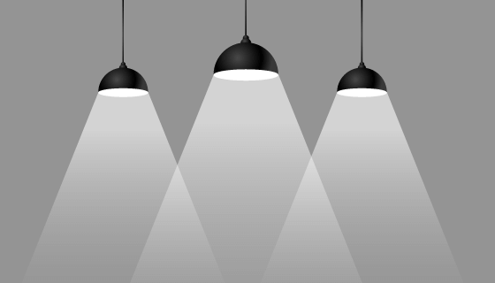 扁平风格的聚光灯矢量素材(EPS)