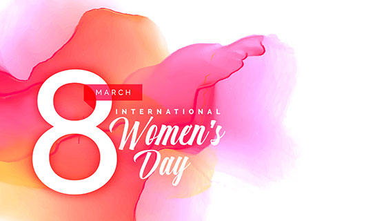 充满活力的水彩妇女节背景矢量素材(EPS)