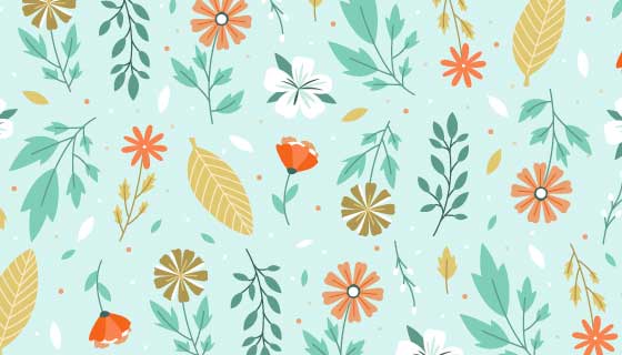 多彩碎花图案背景矢量素材(AI/EPS)