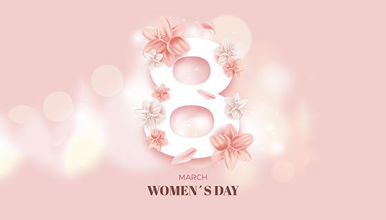 创意数字8妇女节背景矢量素材(EPS/AI/PNG)