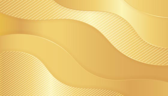 金色波浪背景矢量素材(AI/EPS)