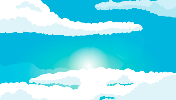 扁平简约蓝天白云背景矢量素材(AI/EPS)